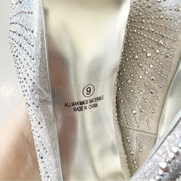 Sheikh Silver Metallic Studded Platform Pleasers‎ Size 9 6” Heel Boudoir Pole - Picture 4 of 14